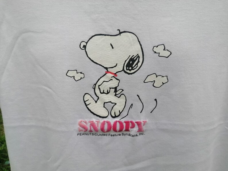 Peanuts SNOOPY Logo License Tags Mens Medium White T Shirt Etsy Australia