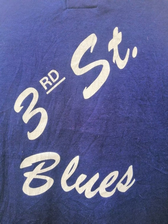 80s-90s Vintage 3rd St Blues 50/50 Soft Thin Fabr… - image 3