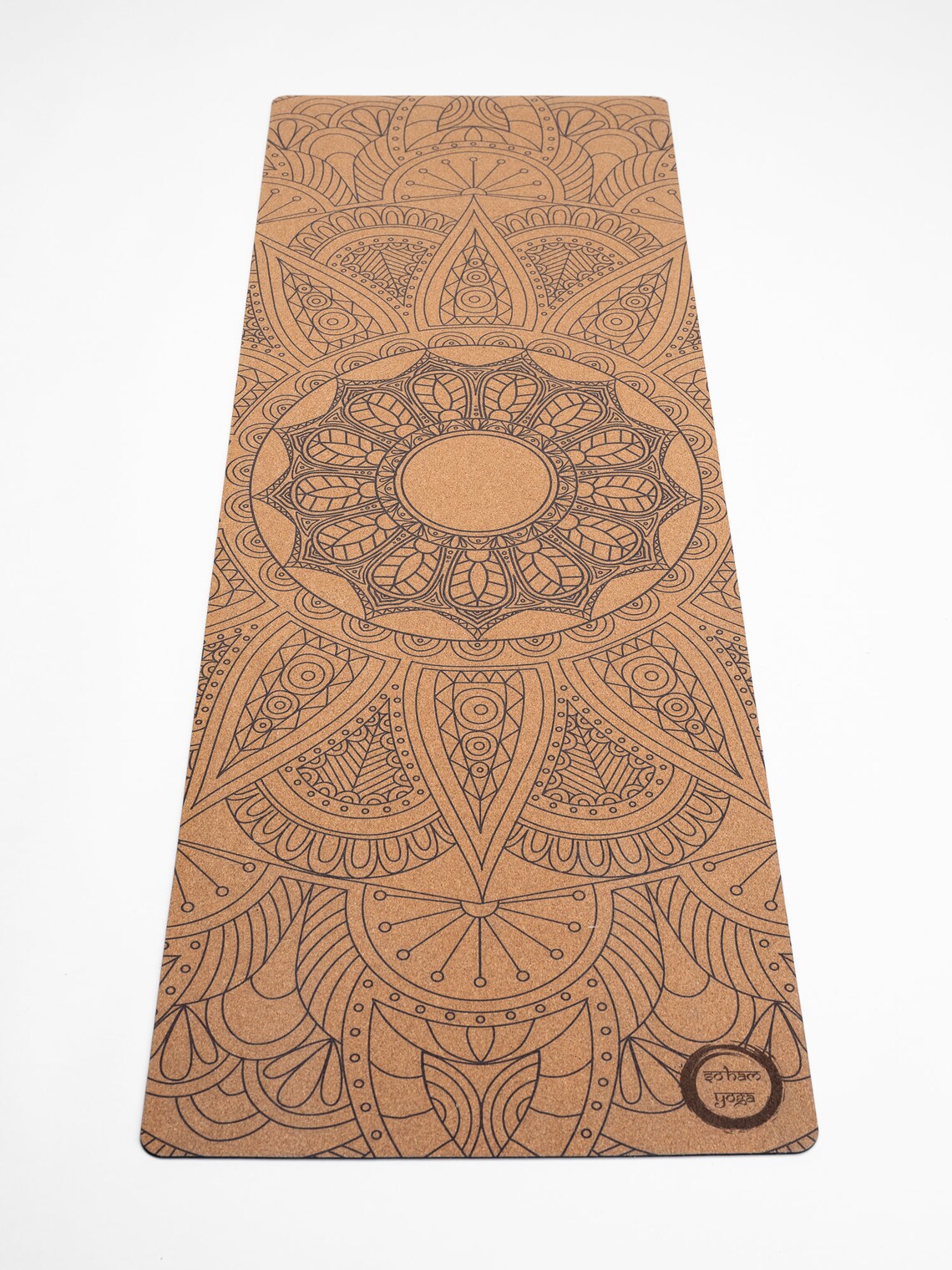 Cork Yoga Mat Mandala design 183x61 cm 4 mm thick Organic Etsy