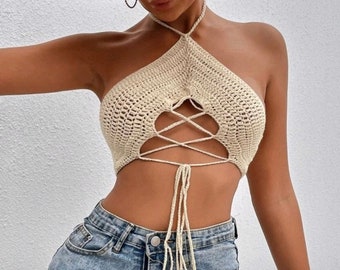 Crochet  bandeau arrow top