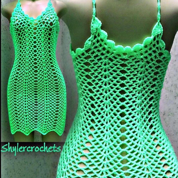 Patron pdf de ROBE EN DENTELLE AU CROCHET