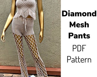 CROCHET MESH PANTS