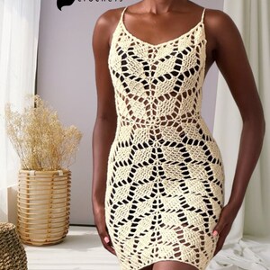 LEAFY DRESS PATTERN / Falling Leaves Crochet Dress - Etsy