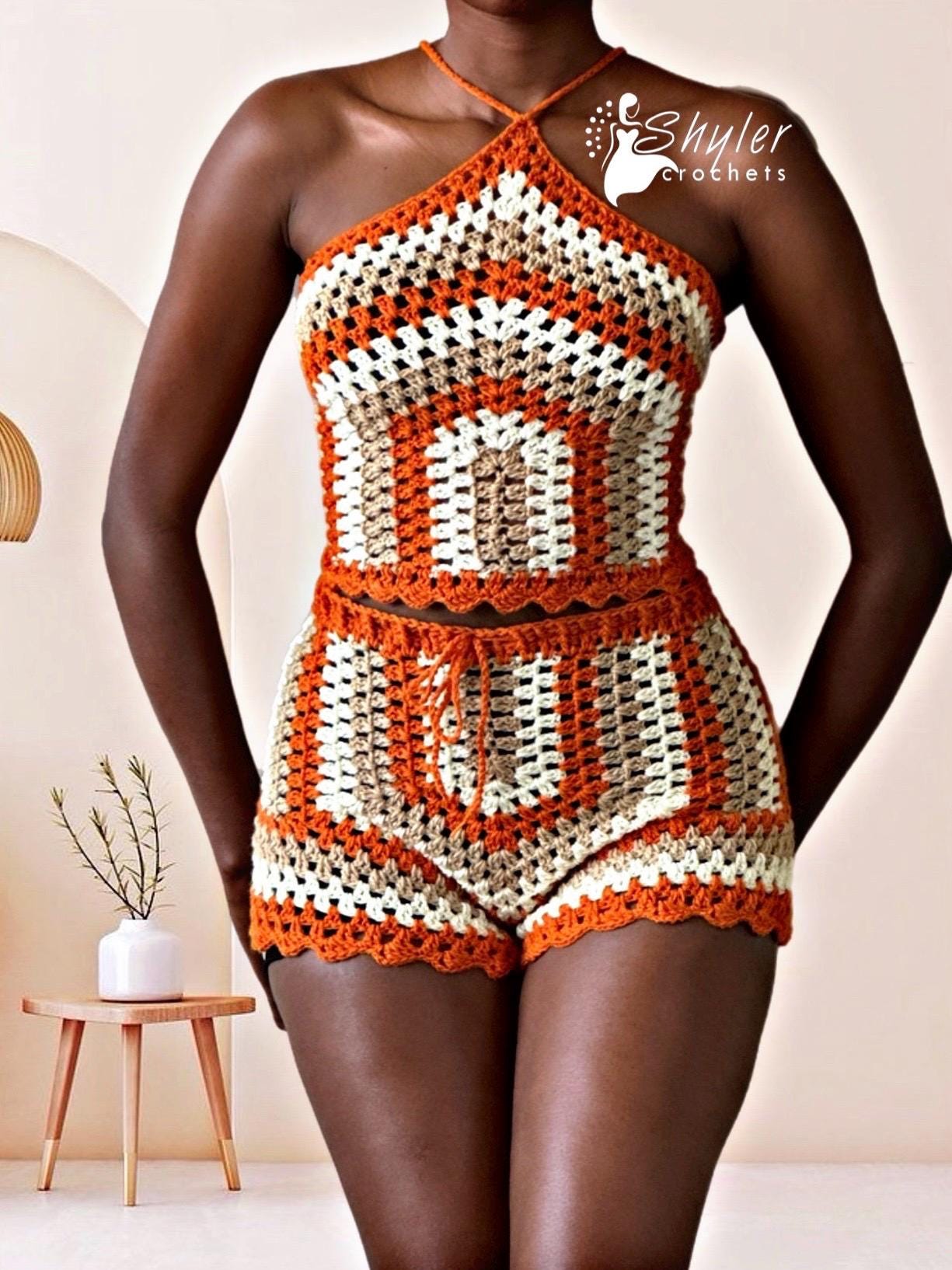 Granny Stripes Crochet Shorts - Etsy