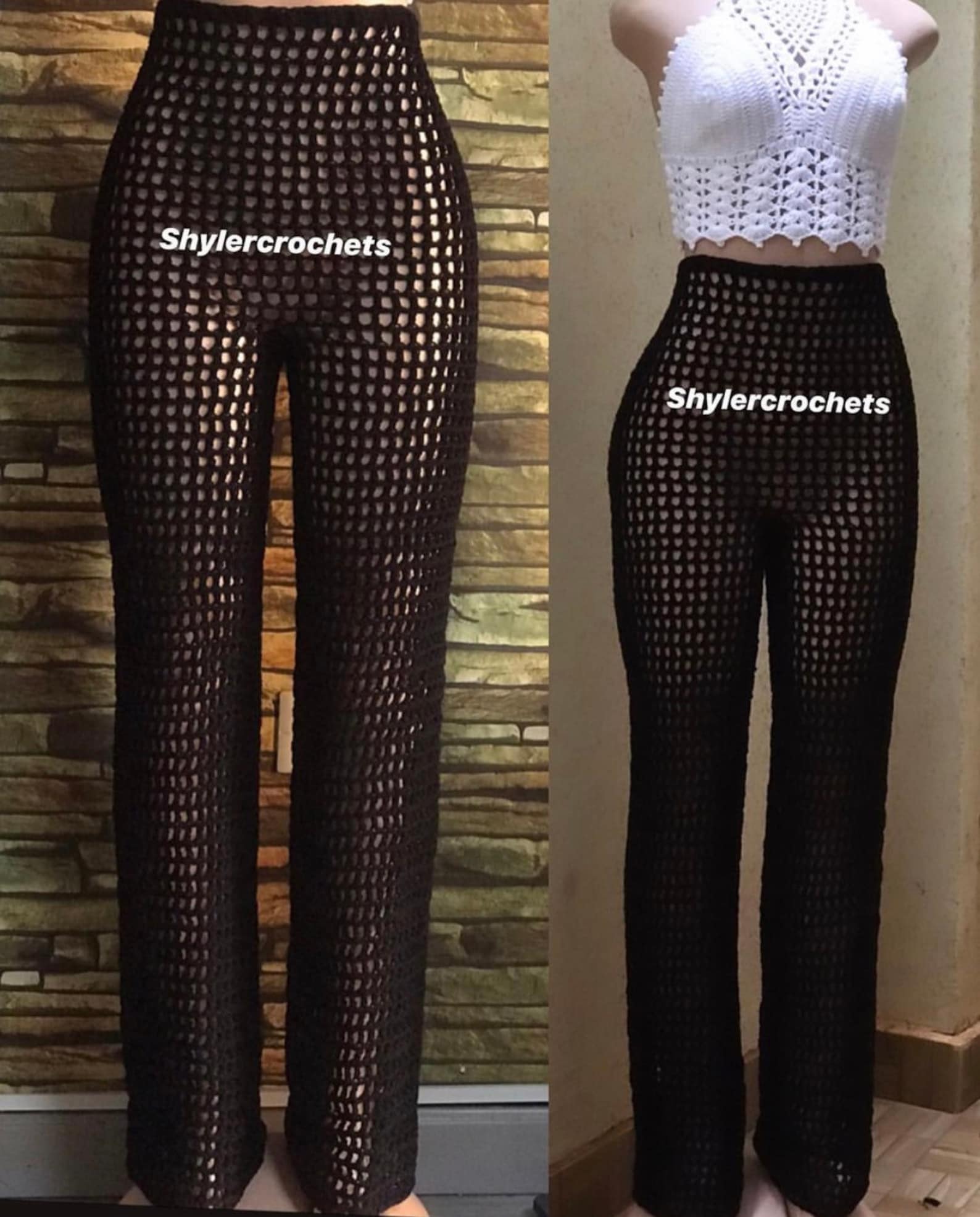 Crochet Mesh Pants Pdf Pattern Etsy