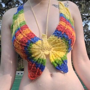 Butterfly shelly crochet top image 4