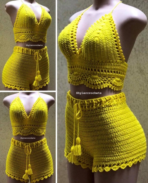 Crochet booty shorts hotsell