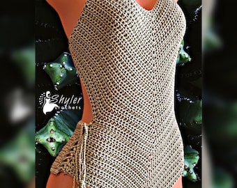 Kini modesto all'uncinetto / monokini all'uncinetto / costume da bagno