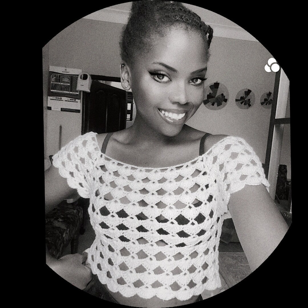 Open Shell Stitch Crochet Top Blouse Etsy