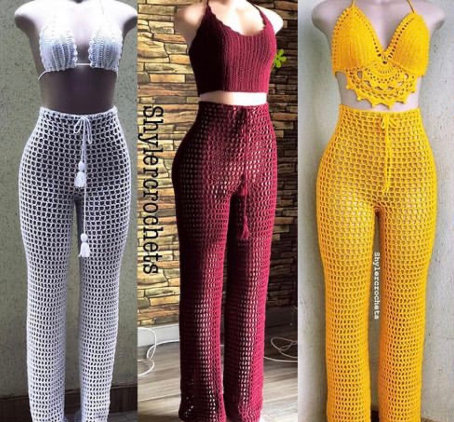 Crochet Mesh Pants Pdf Pattern Etsy