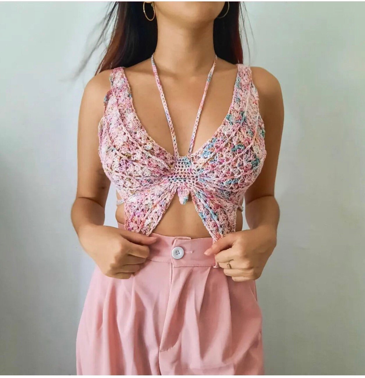 Blusa mariposa a crochet cheap