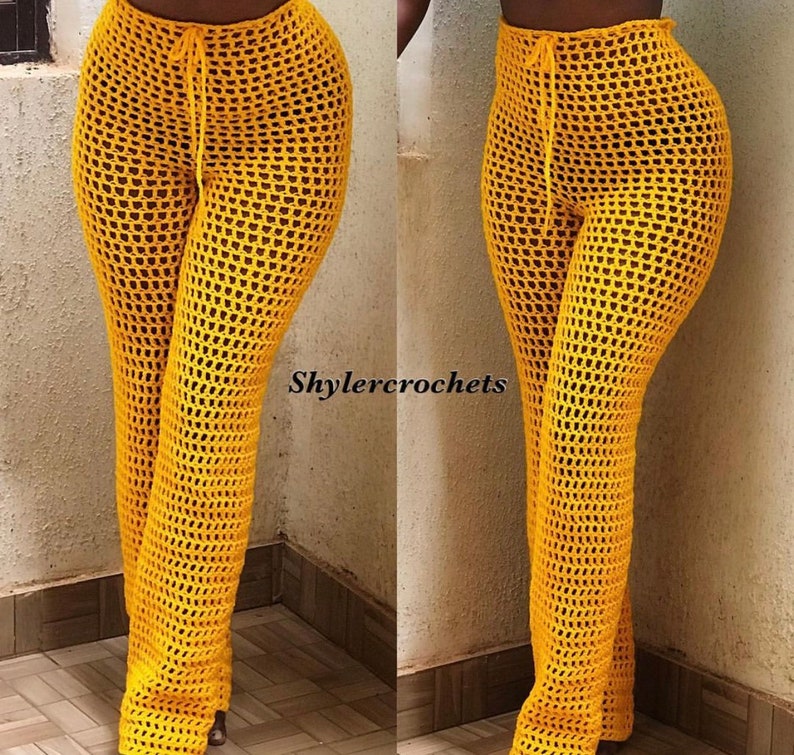 Crochet Mesh Pants Pdf Pattern Etsy