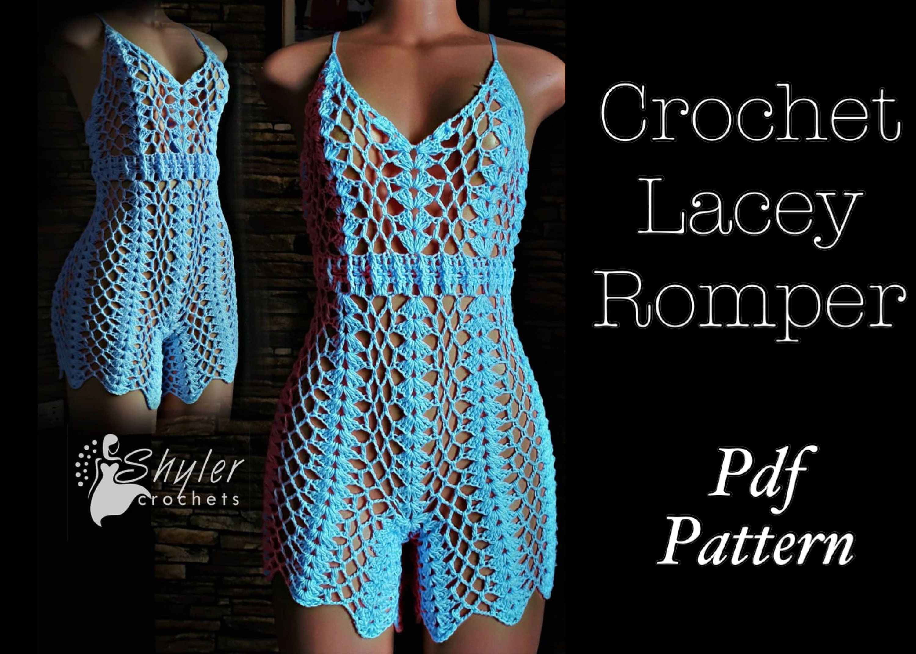 Crochet Lacey Romper Etsy