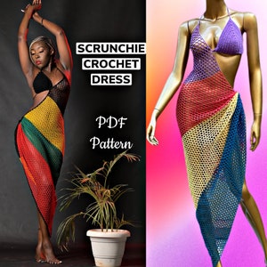 Scrunchie crochet dress pattern