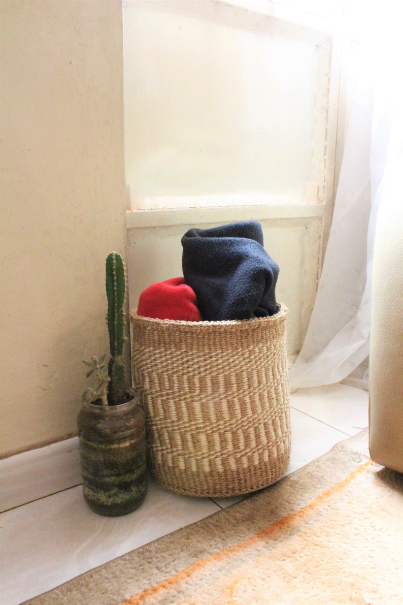 African Basketstorage Basketkenyan Basket10x10 Basketsisal Basket