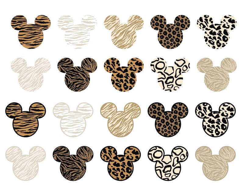 Download Mickey Leopard SVG Mickey Cheetach SVG Mickey Flower SVG ...