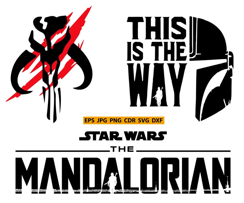 The Mandalorian png vector files Star wars cut files dxf | Etsy
