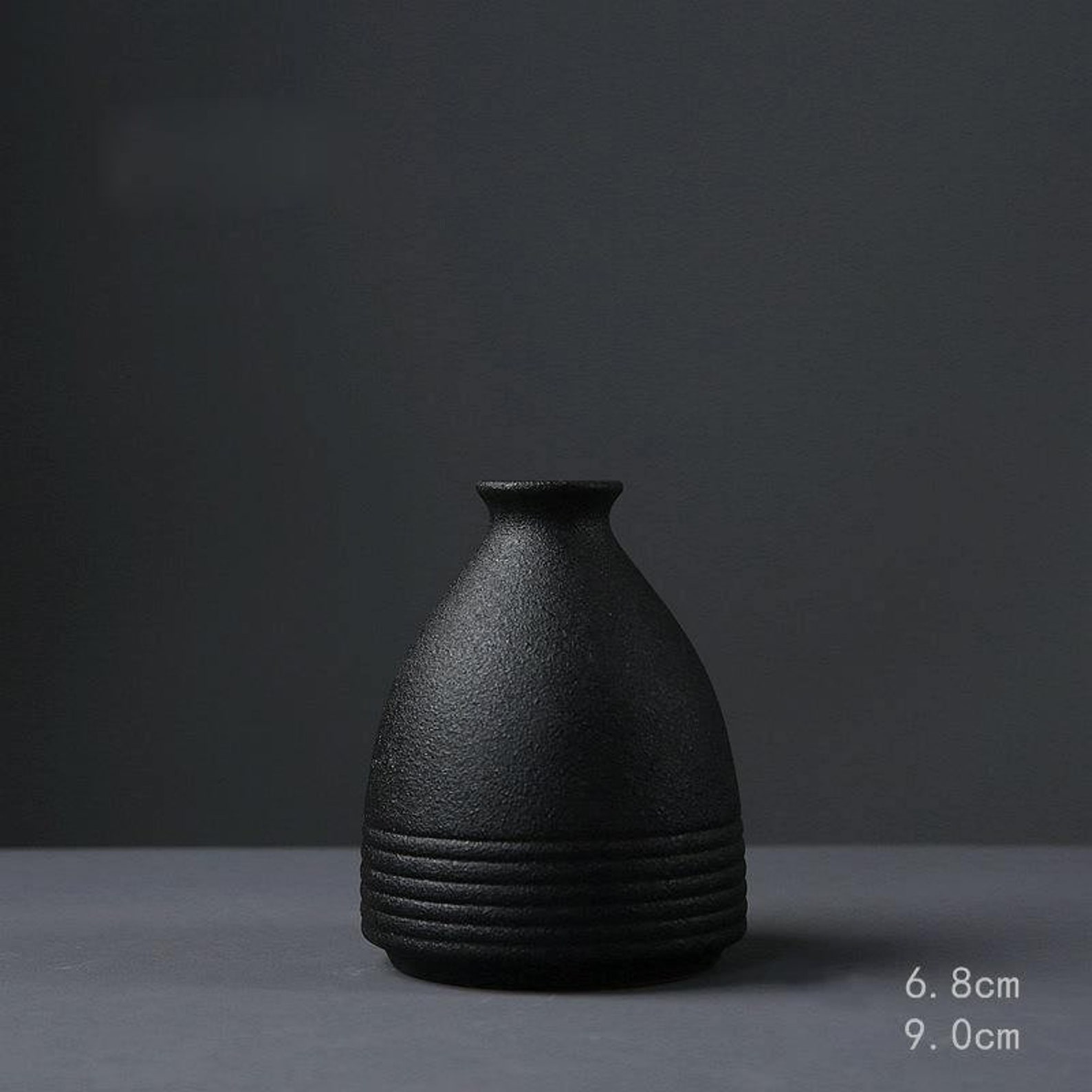 Bud Vase Zen Vase Japanese Style Small Black Vase Flower Etsy