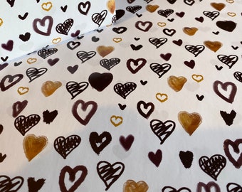 Same day despatch Hearts Wrapping Paper Valentines Wedding Birthday Love Gift Wrap