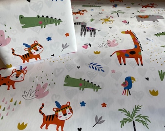 Safari Animal Wrapping Paper Gift Wrap Kids Birthday Wrap
