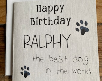 Personalisierte Geburtstagskarte für den Hund