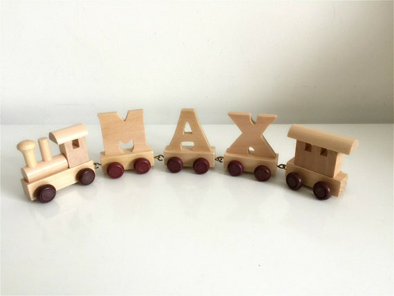 Personnalise Wooden Train Alphabet A Z Lettres Enfants Bebe Etsy Personnalise Wooden Train Alphabet A Z Lettres Enfants Bebe Etsy