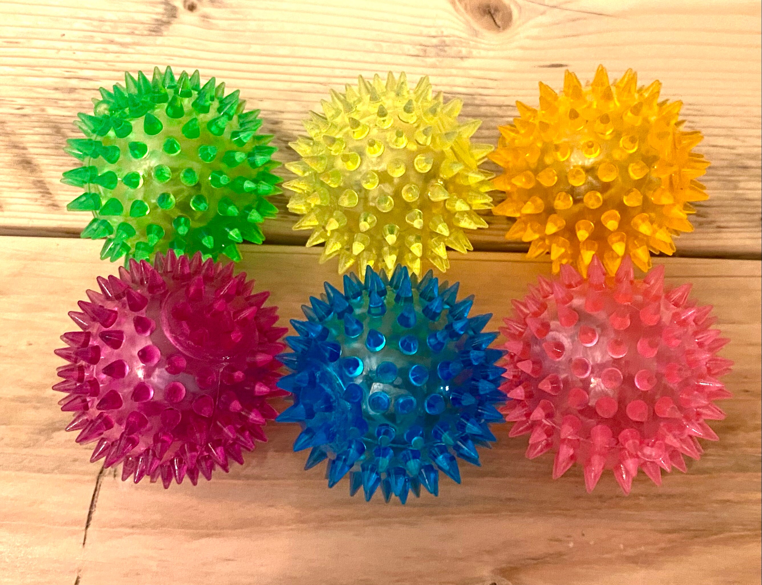 Flashing Light up Spikey Ball Baby Sensory Toys Etsy Canada
