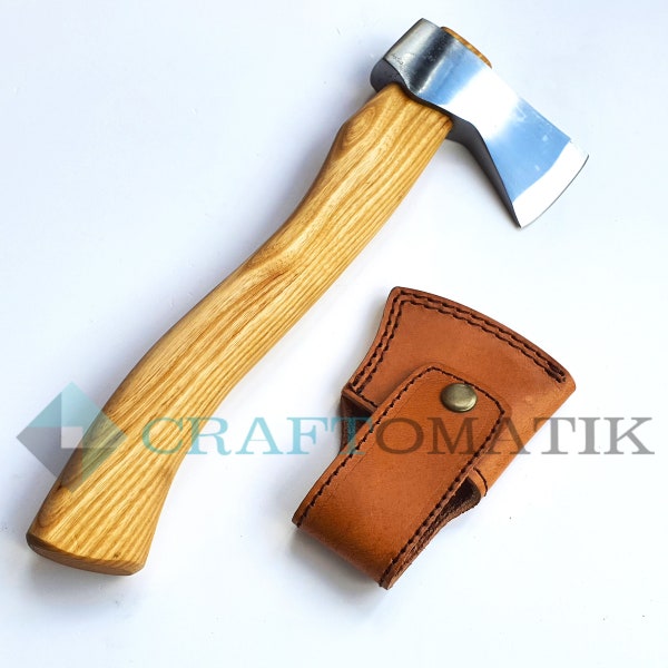 Splitting ax | Garden ax | Cleaver | Ax | Carbon steel ash wood leather sheath | Ax Gift | HAX02 |