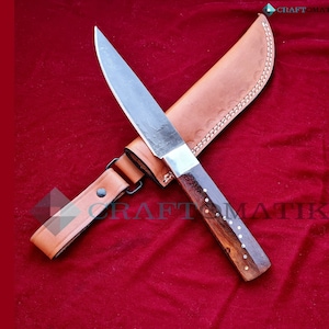 Premium Medieval Knives | Viking knife | Medieval knives | rosewood carbon steel stainless steel leather sheath | CSHK15