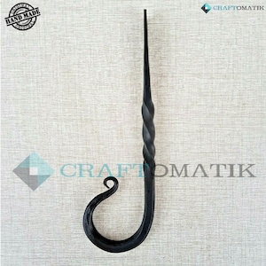 Hook | Medieval wall hook | Hand-forged wrought iron coat rack | Nostalgic antique style | HFWH02