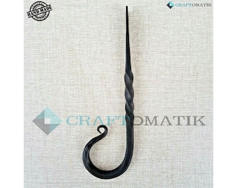 Hook | Medieval wall hook | Hand-forged wrought iron coat rack | Nostalgic antique style | HFWH02