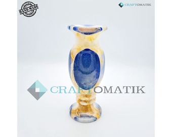 Royal Vase | Marmorvase | Blumentopf | Marmorstein 1,1 kg |Handgefertigt | Home Decor | VS01-BL
