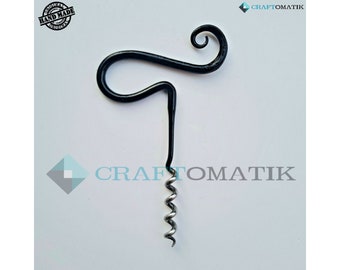 Hand-forged corkscrew | Torted Bottle Opener | iron | Middle Ages | HFCS02