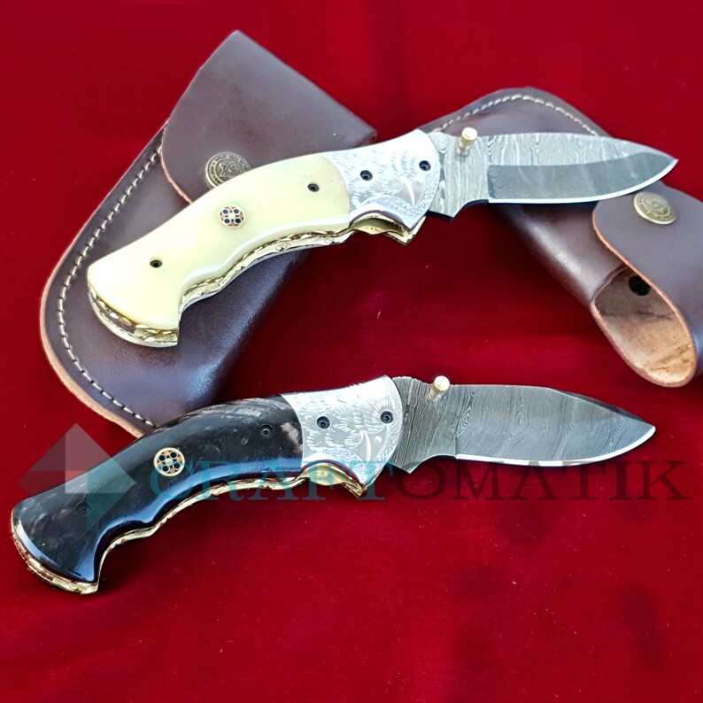 Eagle Pocket Knife Jackknife Damask Knife Handmade Etsy