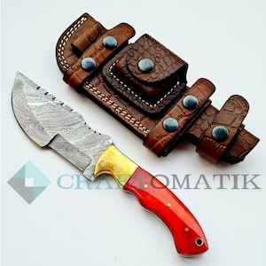 Lady Trekker knife | Premium Damascus hunting knife | Elite damascus steel knife | Original damask blade | Damascus Trekking Knife | DHK95