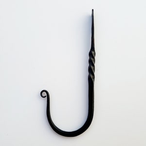 Hook | Medieval wall hook | Hand-forged wrought iron coat rack | Nostalgic antique style | HFWH12
