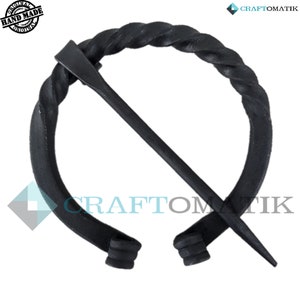 Fibula Garment Pin | Viking Clasp Fibula | Medieval LARP | Hand Forged Ring | HFRC21