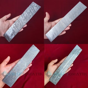 Damascus Plate | blank Steel Crude Rod | Steel cutter DIY knife making