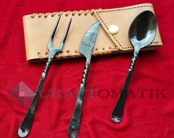 Servizio posate posate carrettiere - 17 cm - stile medievale - set regalo di nozze