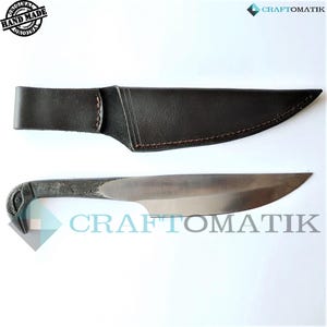 Medieval Celtic Knife |Handmade Viking Knife | Bird head handle | Carbon steel blade Garden Camping knife | leather cover | LARP | HFK05