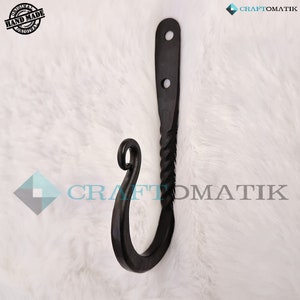 Hook | Medieval wall hook | Hand-forged wrought iron coat rack | Nostalgic antique style | HFWH13