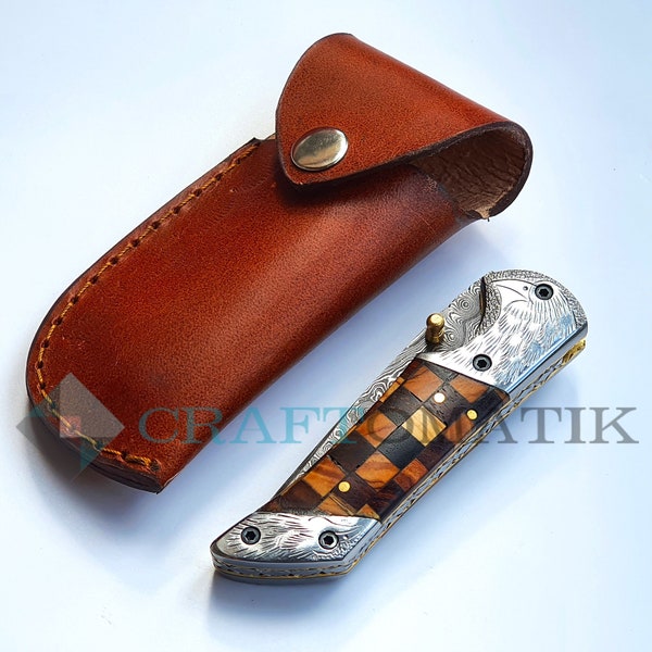 Eagle Pocket knife | Jackknife | Damask knife | Handmade Damascus Outdoor Knife | Rescue knife | Hunting | FK33