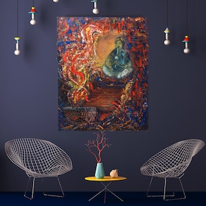 Modern Wall Art - Big Original Painting in Oil on Canvas - Oil Painting on Canvas - Original Artwork - Expressionism - Home Design