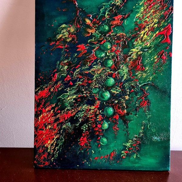 Free Flow Melody - Abstract in Oil - Opera Originale Astratta ad Olio - Pleasant Colours and Texture - Modern Expressionism - Special Gift