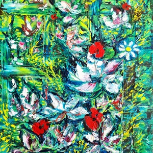 HUMOR VERDE - Pintura original