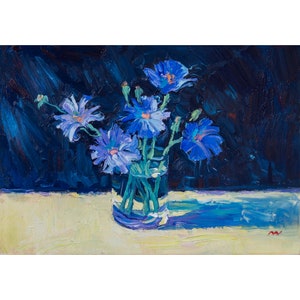Flower Original Oil Painting | Kitchen Still Life Wall Decor | 0119