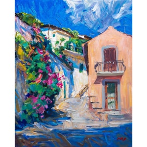 Italy wall art, Original oil painting on canvas