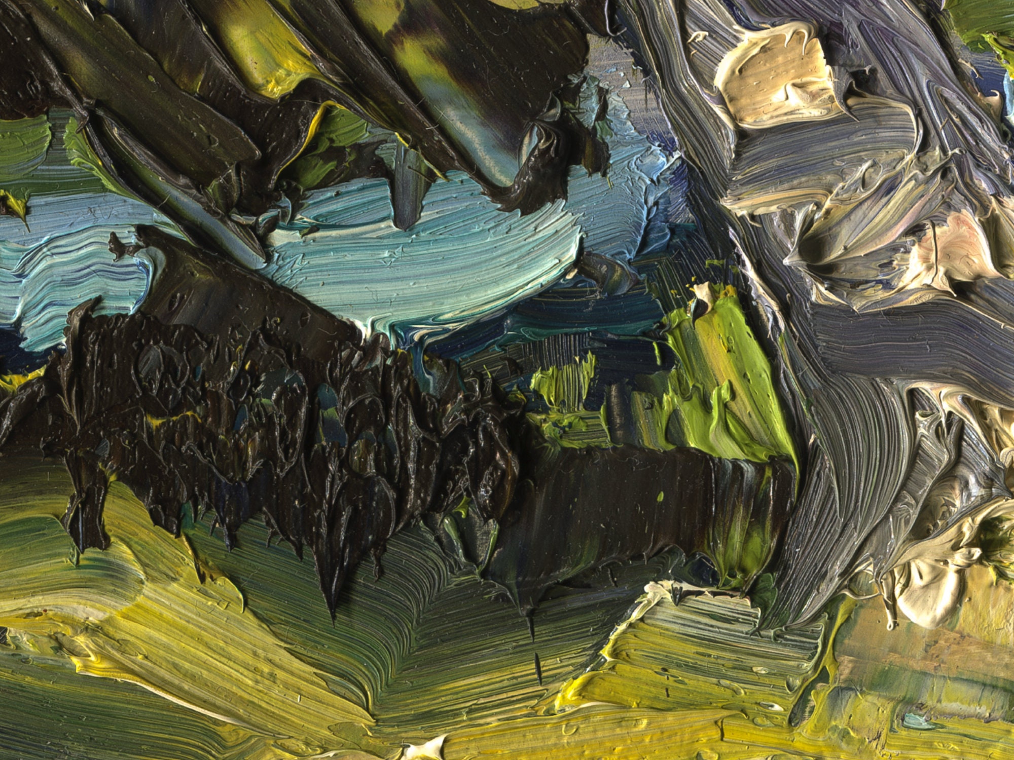 Original oil painting Oil on cardboard Fine art Landscape Etsy