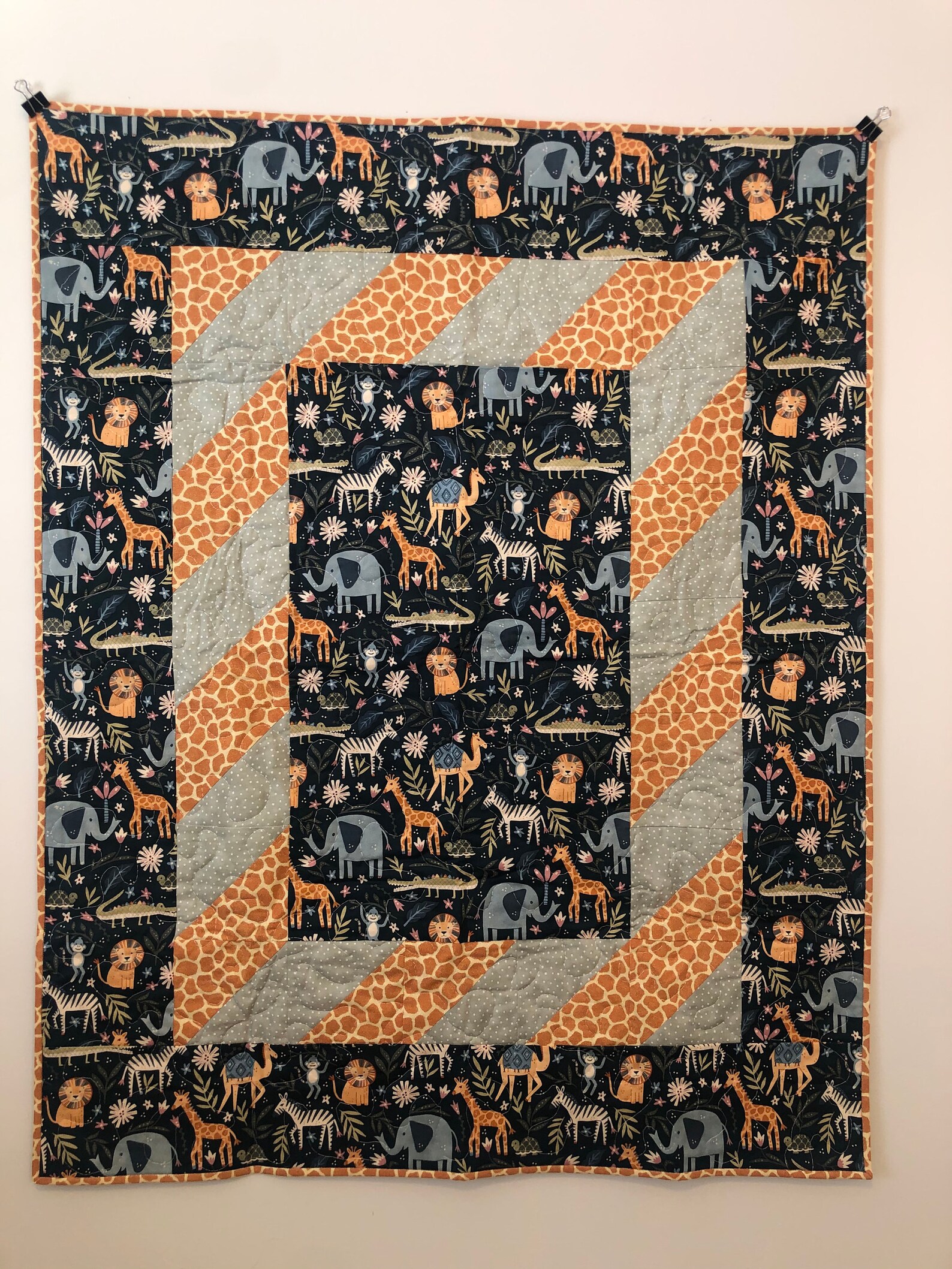 Jungle Themed Baby Quilt Etsy