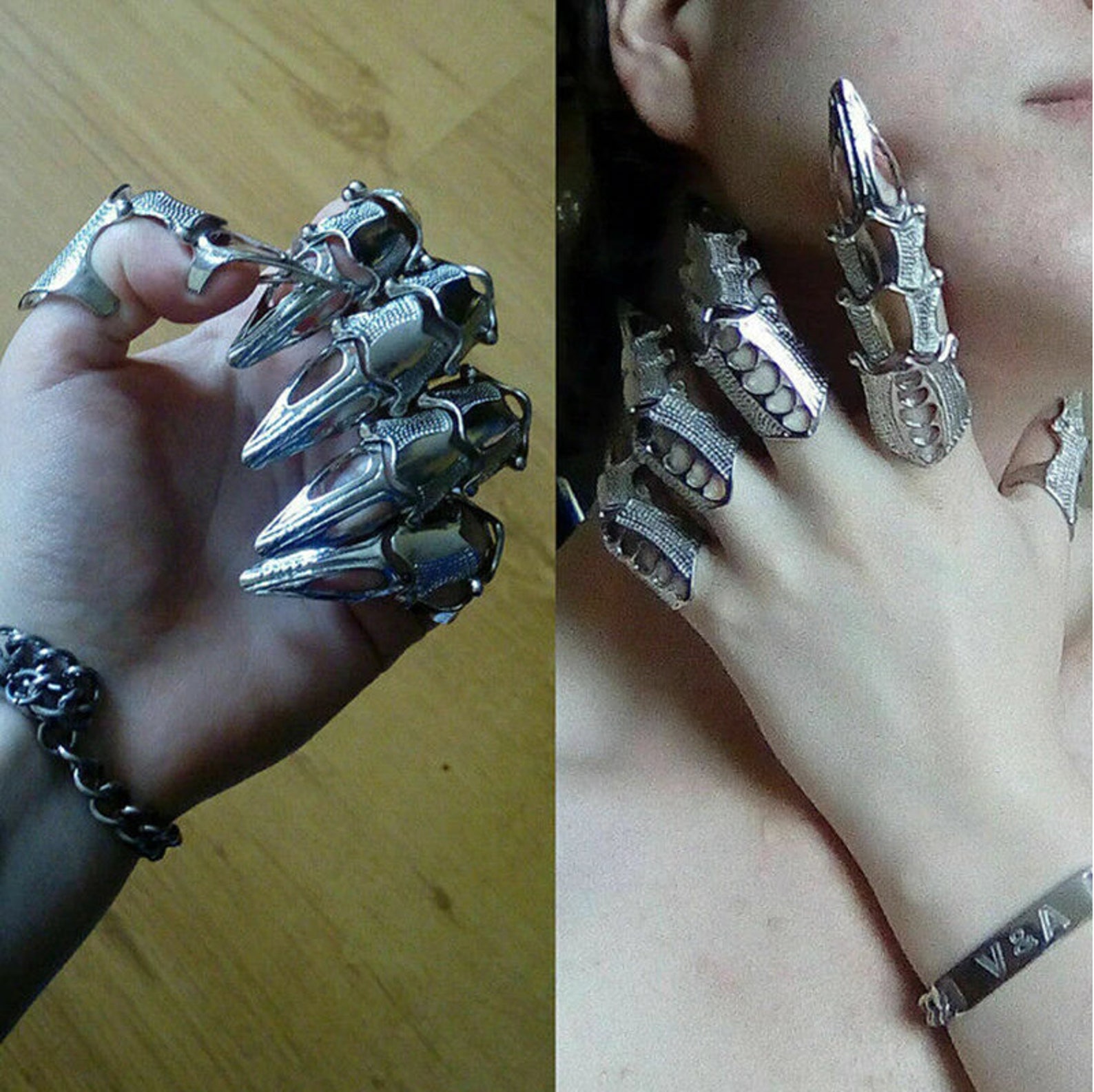 Finger Claw Ring Dragon Claw Steampunk Armor Metal Joint For Etsy